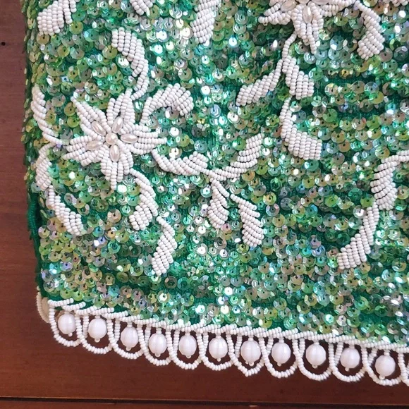 Vintage Sequin and Beaded Top Size L - Picture 3 of 14